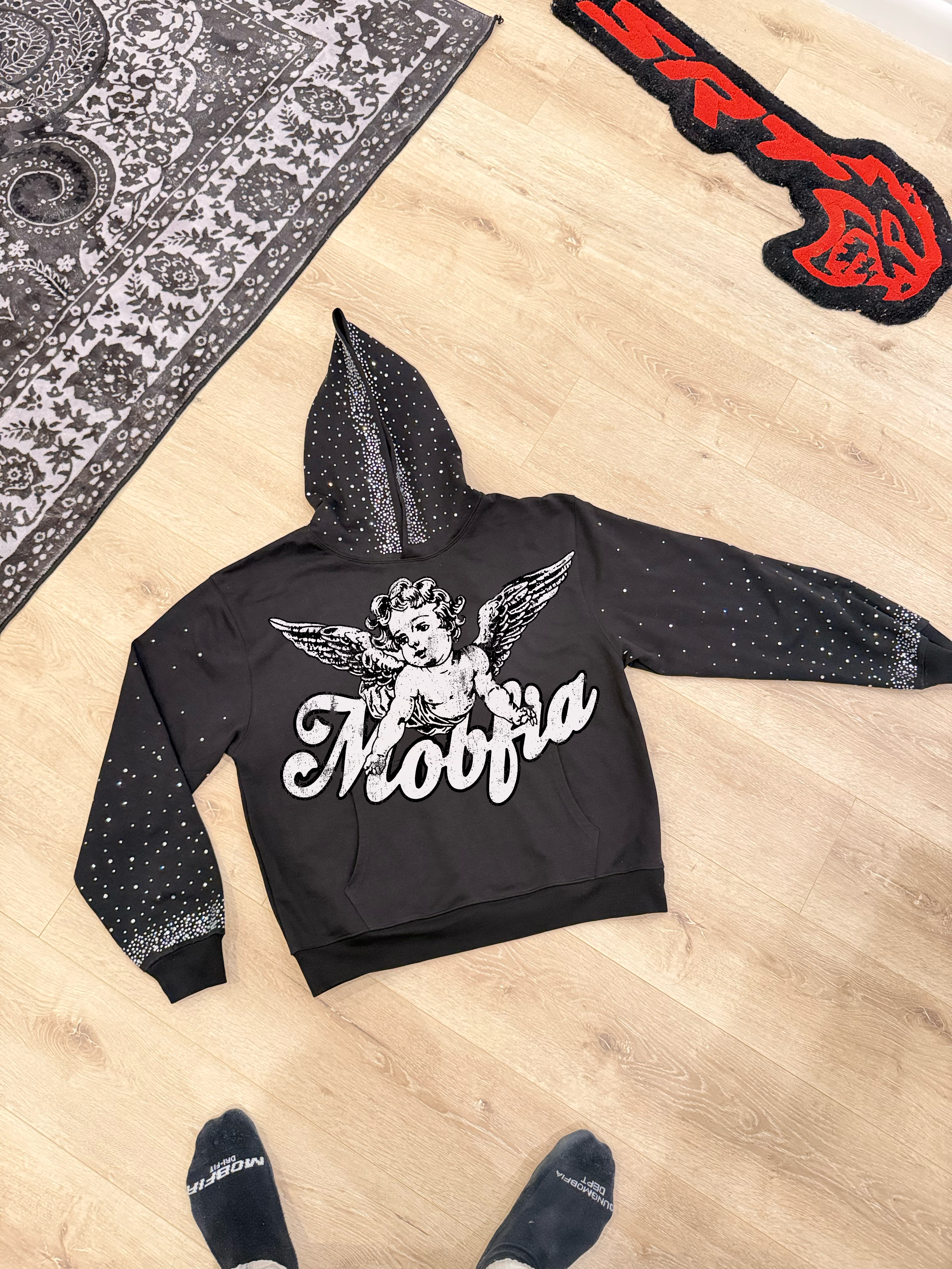 Mobfia Cupid Rhinestone hoodie