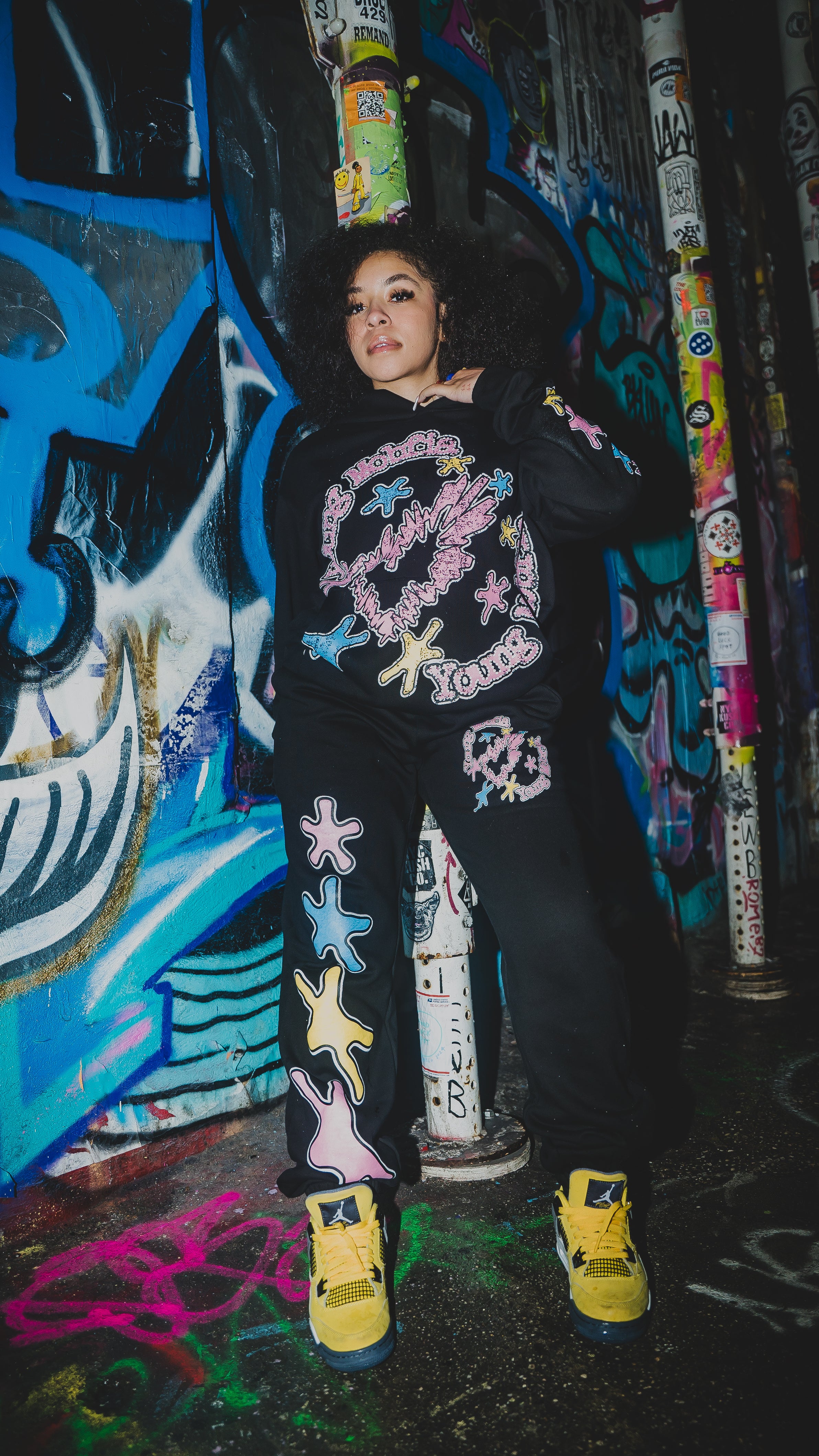 Sp5der Pink Star Struck Hoodie