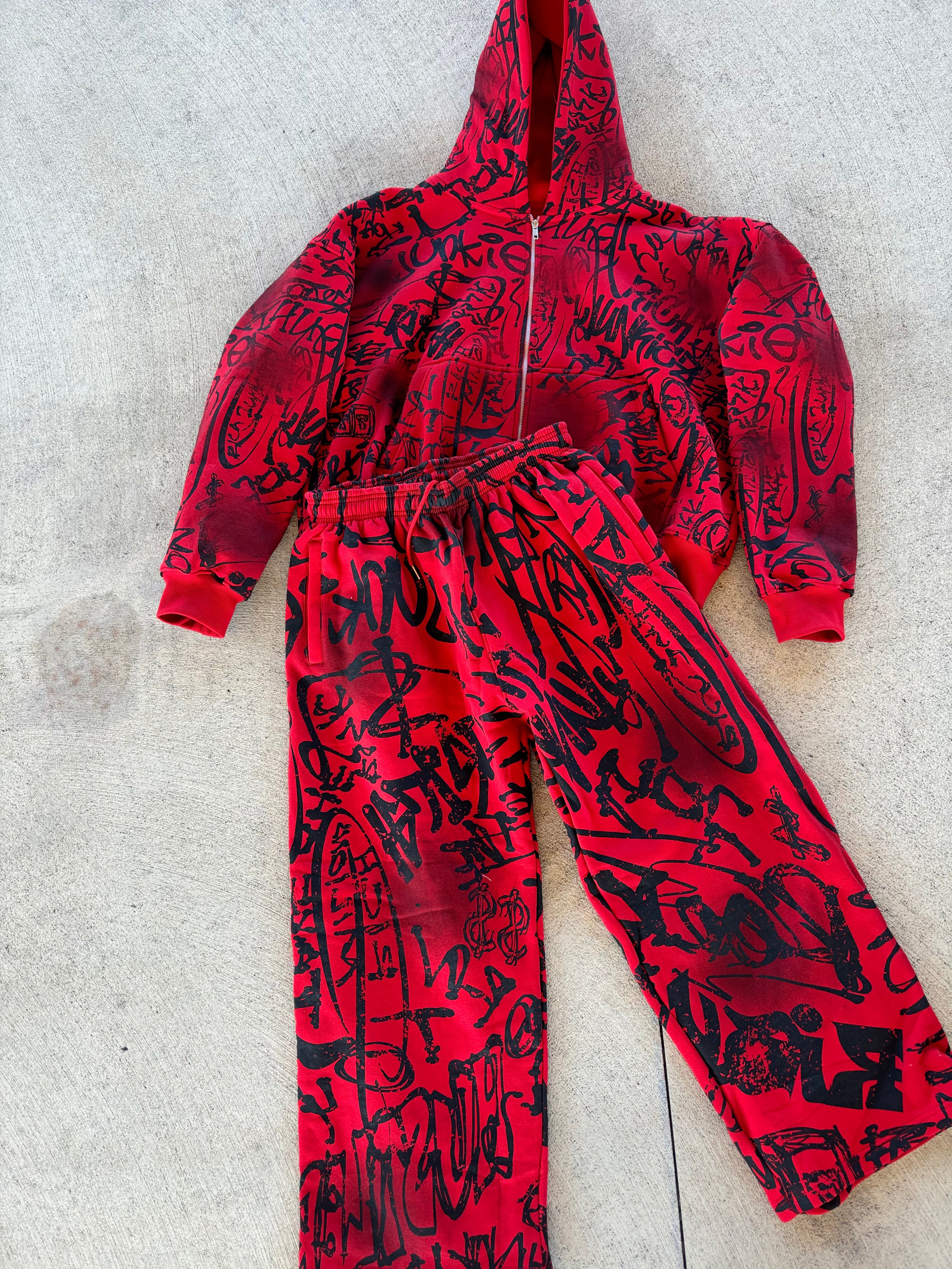 Red richjunkies flare pants