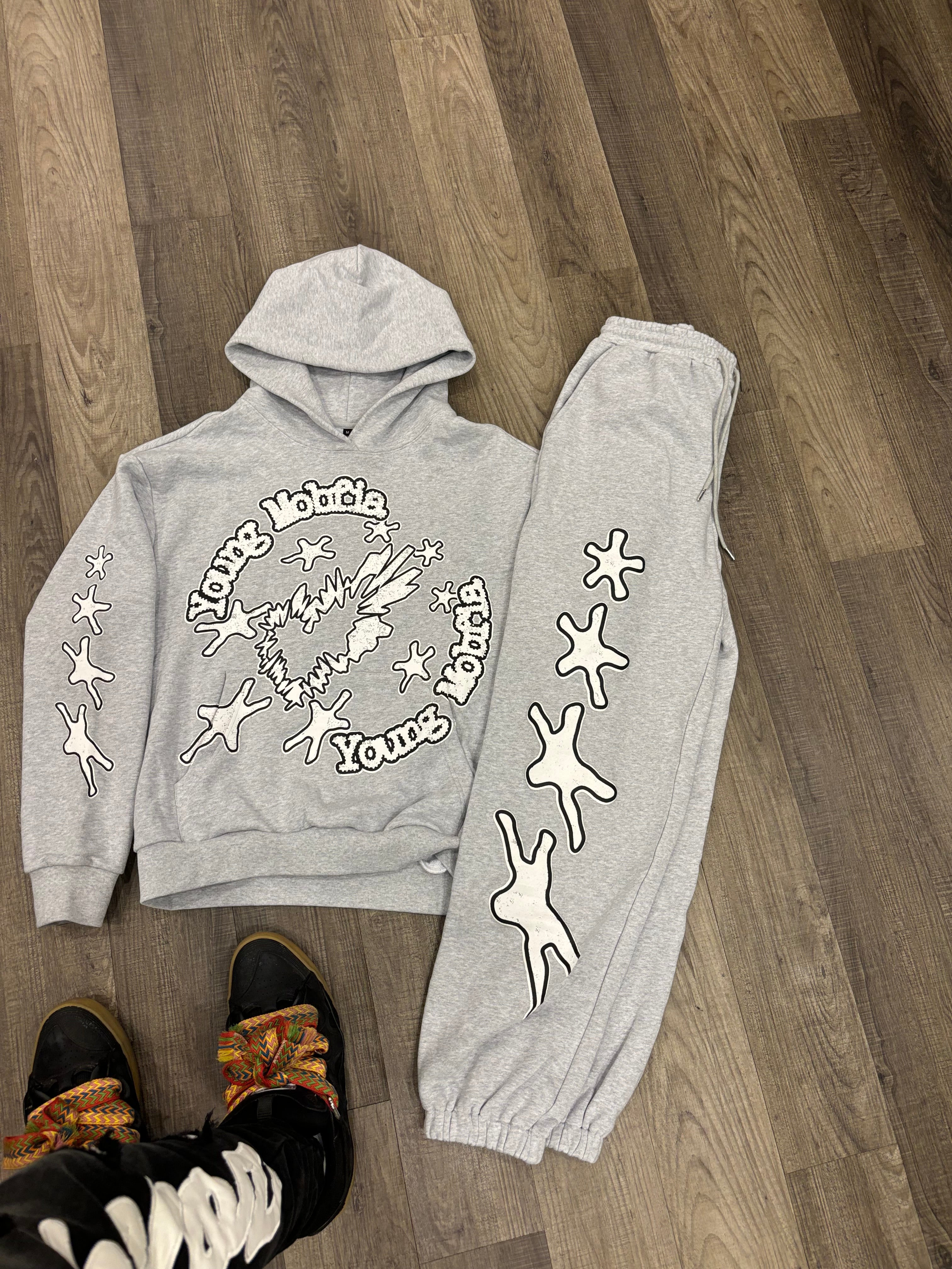 Gray Star Struck Hoodie