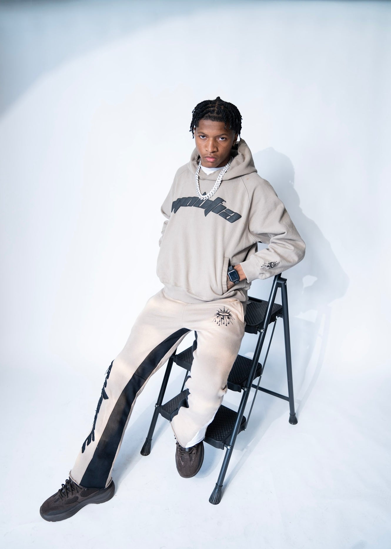 Tan MOBFIA Pullover Hoodie