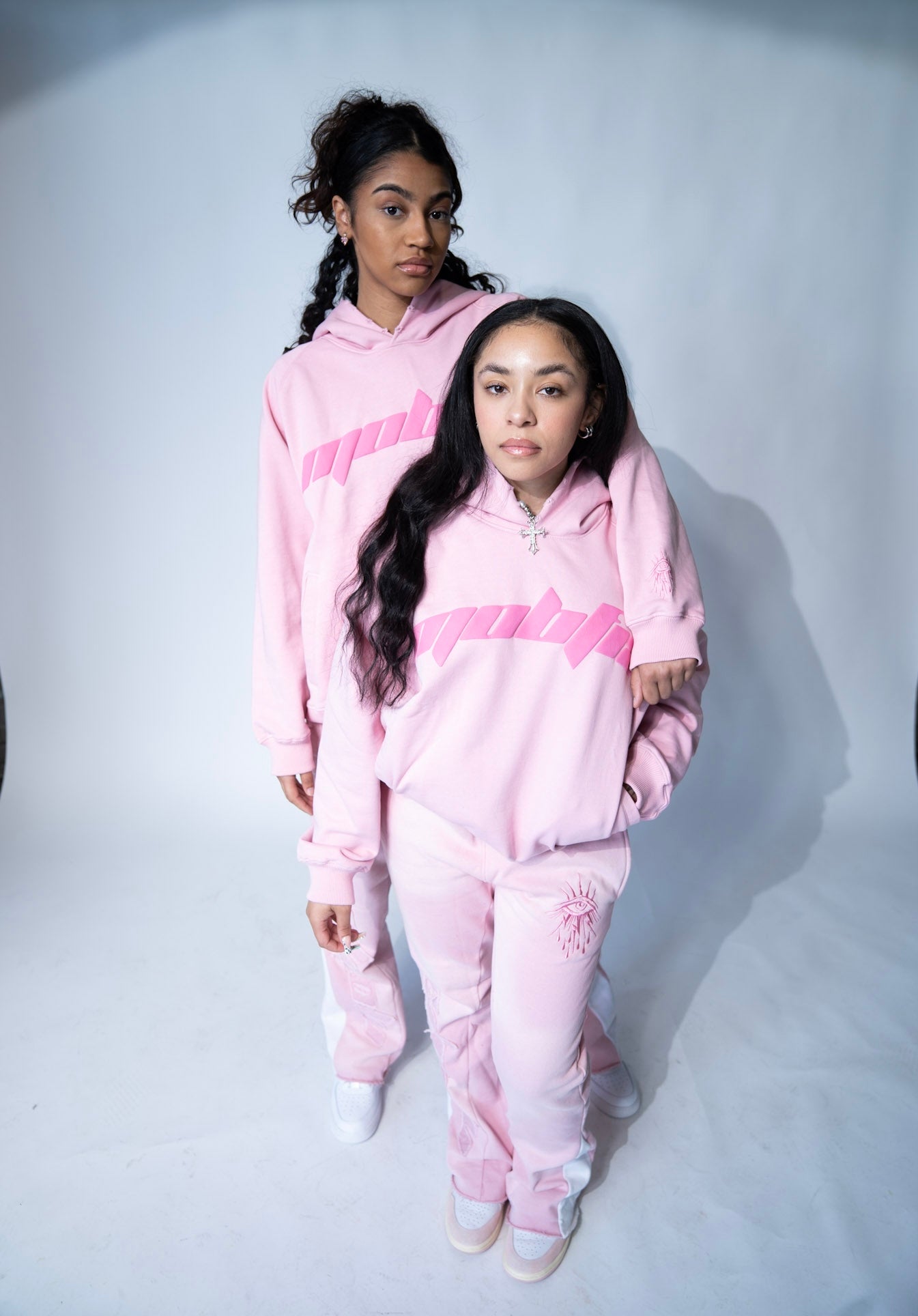 Pink MOBFIA Pullover Hoodie