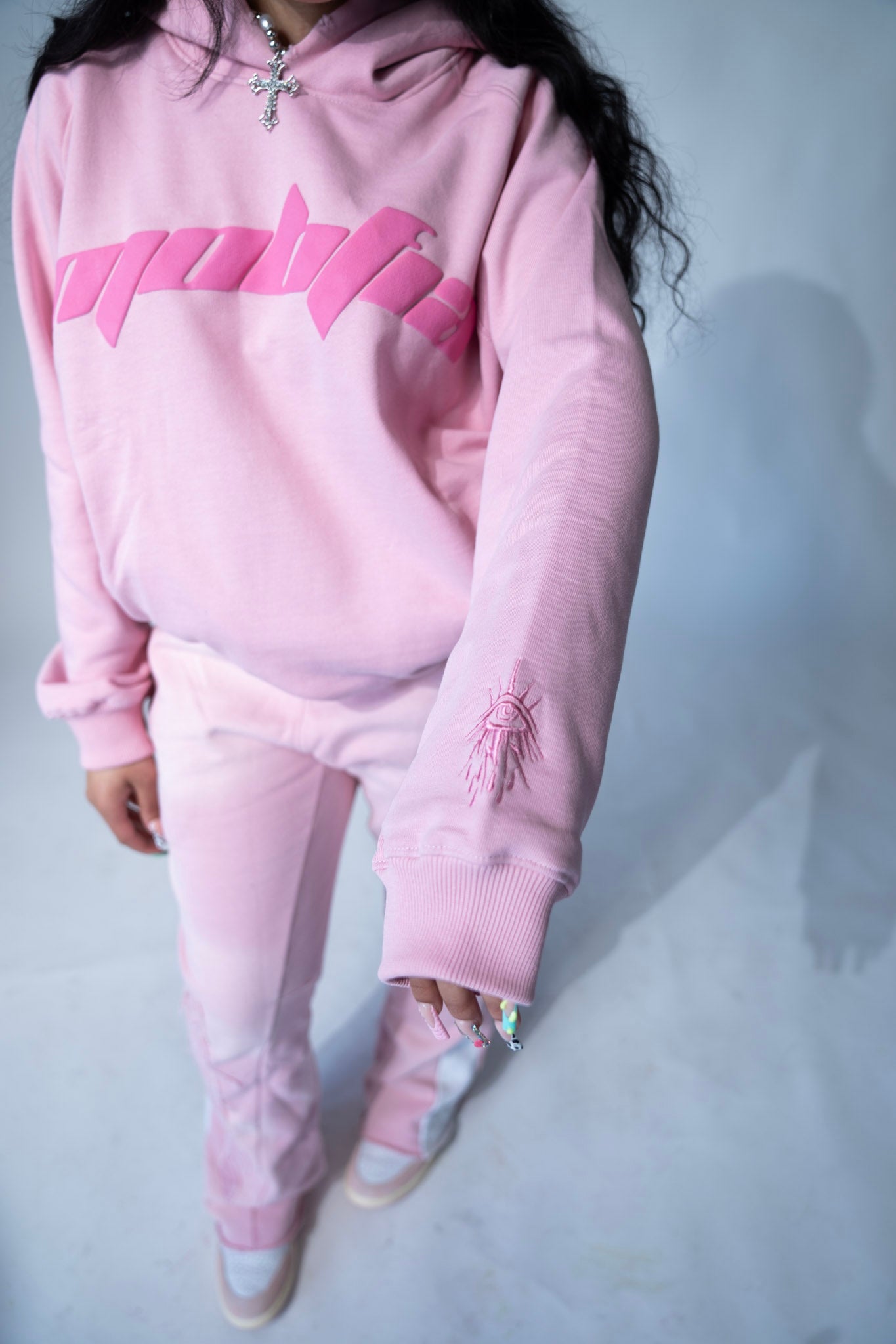 Pink MOBFIA Pullover Hoodie