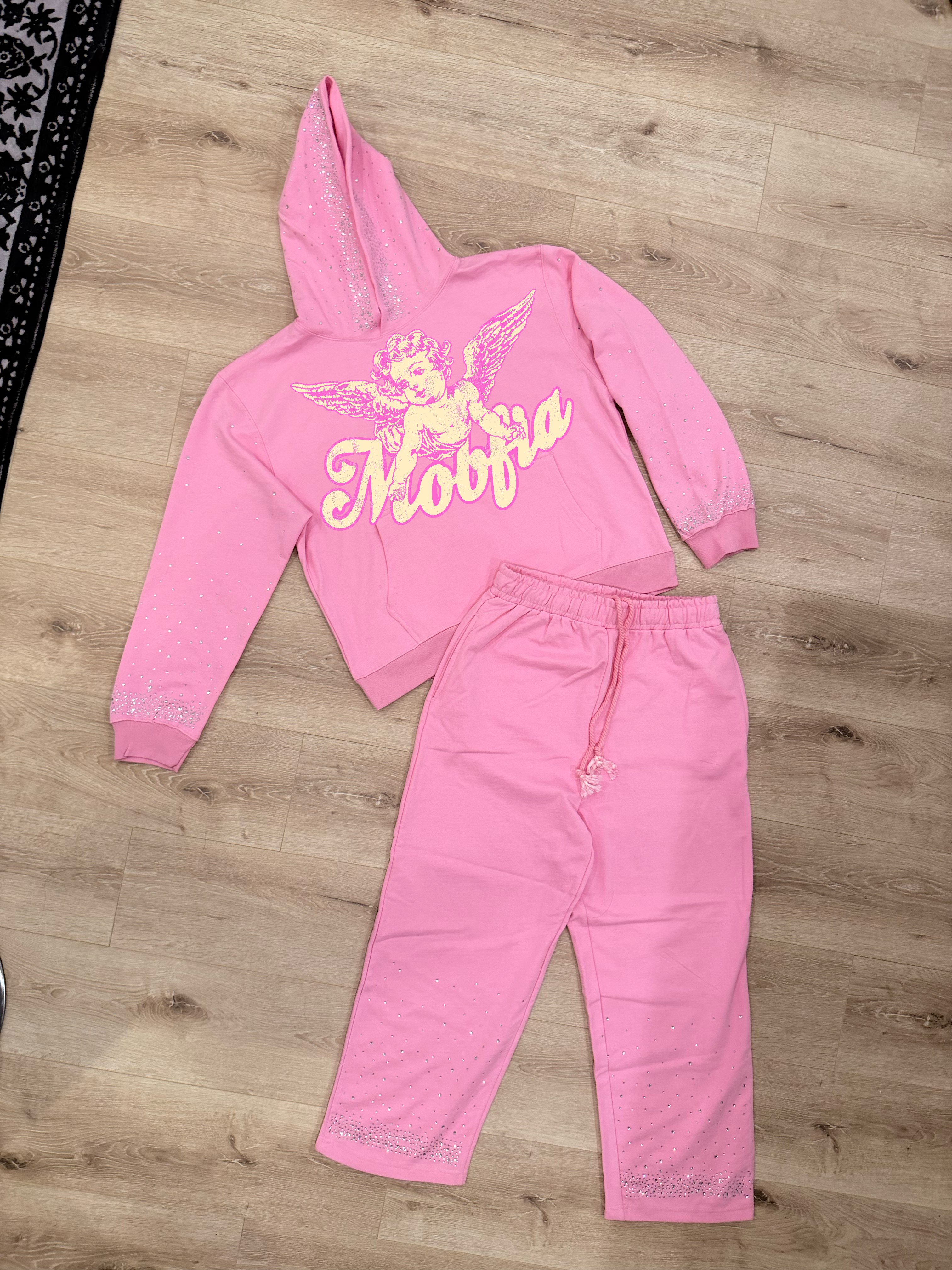 Mobfia Rhinestone Cupid hoodie