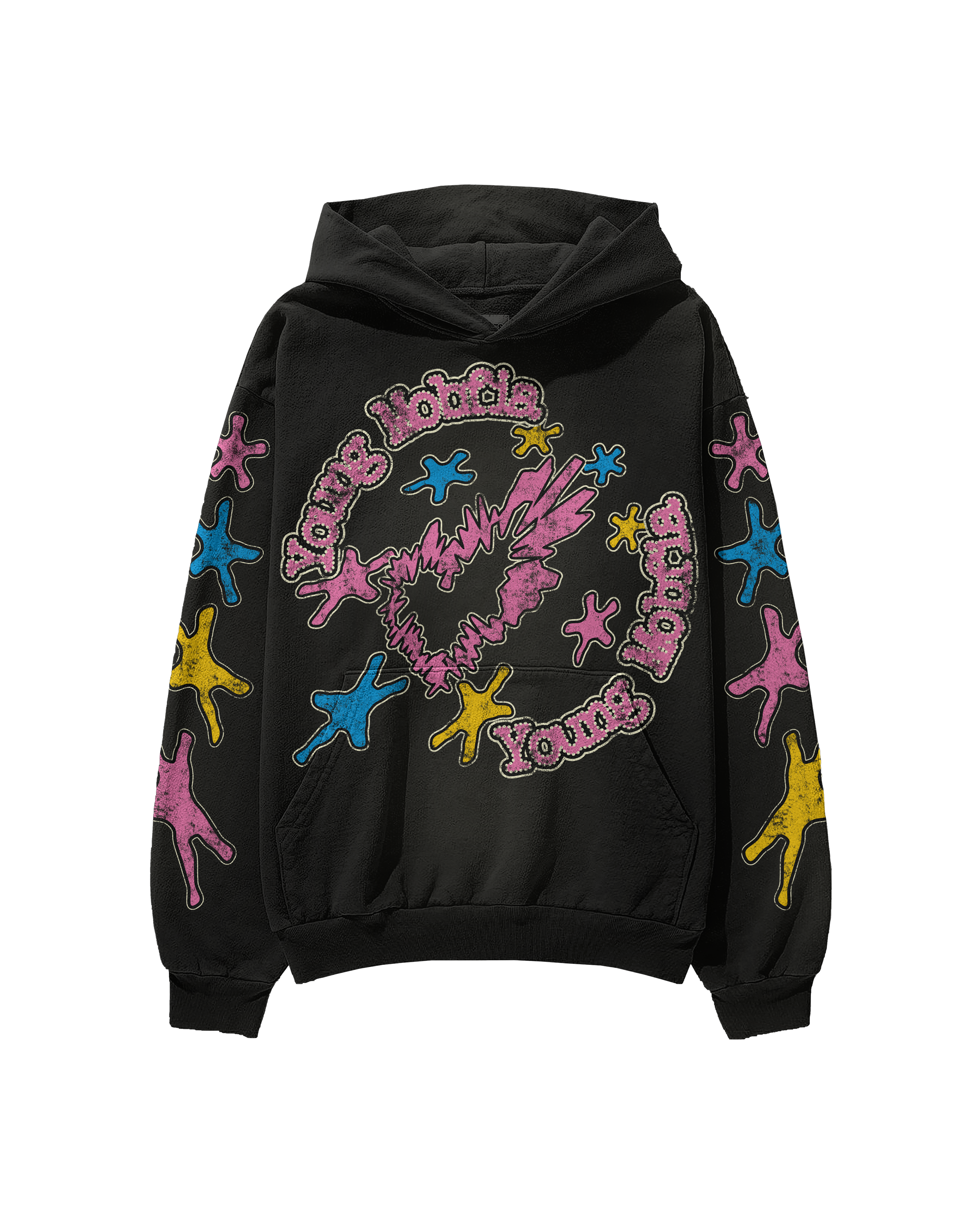 Sp5der Pink Star Struck Hoodie